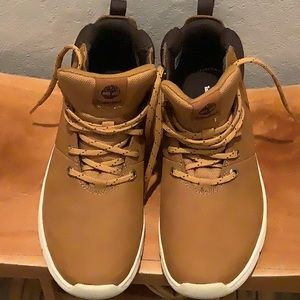 Timberland Wheat Hiker 5 Eye Lace Up Hoverlite ReBotl Boots Boys 6.5 Woman’s 8.5